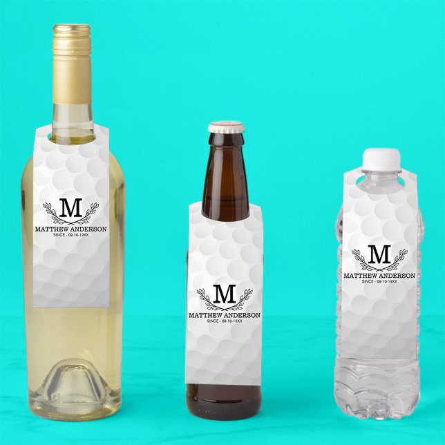 Aangepaste Golf Ball Pattern Name Monogram Age Deurhanger (Creator heeft geüpload)