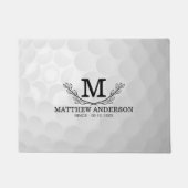 Aangepaste Golf Ball Pattern Name Monogram Age Deurmat (Voorkant)