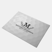 Aangepaste Golf Ball Pattern Name Monogram Age Deurmat (Schuin)