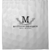 Aangepaste Golf Ball Pattern Name Monogram Age Douchegordijn (Voorkant)