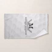 Aangepaste Golf Ball Pattern Name Monogram Age Handdoek (Handdoek)
