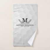 Aangepaste Golf Ball Pattern Name Monogram Age Handdoek (Handdoek)