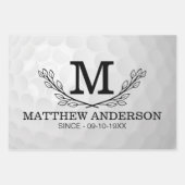Aangepaste Golf Ball Pattern Name Monogram Age Inpakpapier Vel (Voorkant)