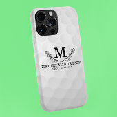 Aangepaste Golf Ball Pattern Name Monogram Age iPhone Hoesje