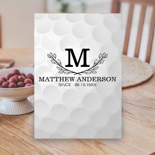 Aangepaste Golf Ball Pattern Name Monogram Age Kaart