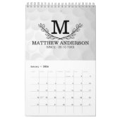 Aangepaste Golf Ball Pattern Name Monogram Age Kalender (Jan 2026)