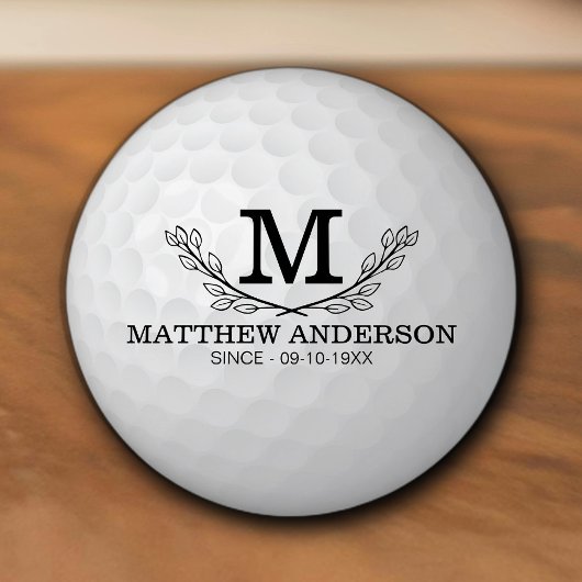 Aangepaste Golf Ball Pattern Name Monogram Age Keramische Knop
