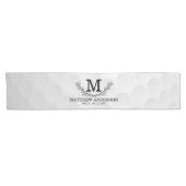 Aangepaste Golf Ball Pattern Name Monogram Age Korte Tafelloper (Horizontaal)