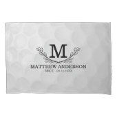 Aangepaste Golf Ball Pattern Name Monogram Age Kussensloop (Voorkant)