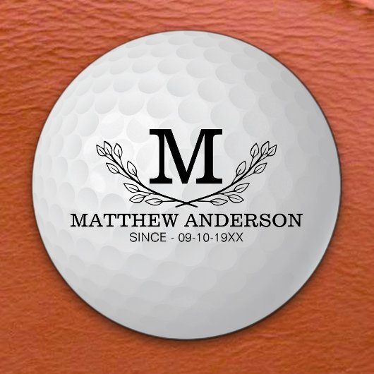 Aangepaste Golf Ball Pattern Name Monogram Age Labels