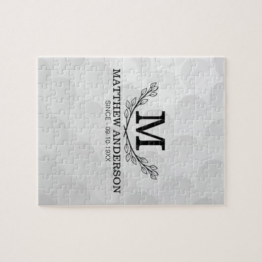 Aangepaste Golf Ball Pattern Name Monogram Age Legpuzzel (Horizontaal)