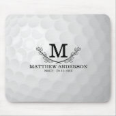 Aangepaste Golf Ball Pattern Name Monogram Age Muismat (Voorkant)