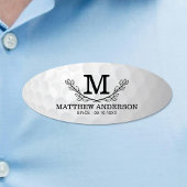 Aangepaste Golf Ball Pattern Name Monogram Age Naambadge