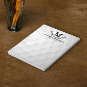 Aangepaste Golf Ball Pattern Name Monogram Age Notitieblok