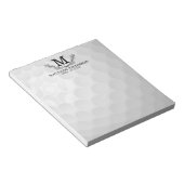 Aangepaste Golf Ball Pattern Name Monogram Age Notitieblok (Schuin)