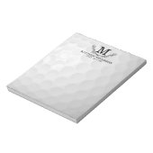 Aangepaste Golf Ball Pattern Name Monogram Age Notitieblok (Linkerzijde)