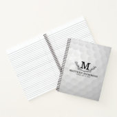 Aangepaste Golf Ball Pattern Name Monogram Age Notitieboek (Binnen)