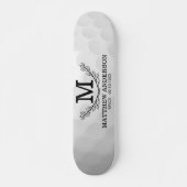 Aangepaste Golf Ball Pattern Name Monogram Age Persoonlijk Skateboard (Voorkant)