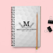 Aangepaste Golf Ball Pattern Name Monogram Age Planner