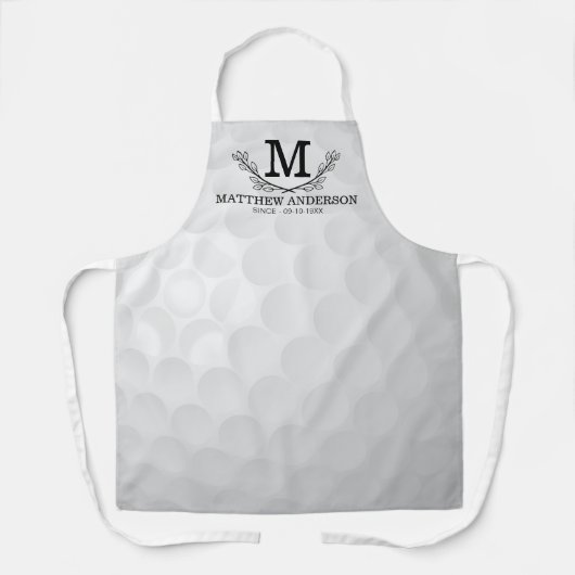 Aangepaste Golf Ball Pattern Name Monogram Age Schort (Voorkant)