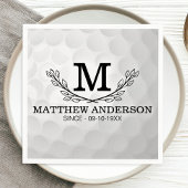 Aangepaste Golf Ball Pattern Name Monogram Age Servet