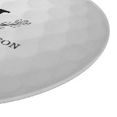 Aangepaste Golf Ball Pattern Name Monogram Age Snijplank (Hoek)
