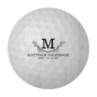 Aangepaste Golf Ball Pattern Name Monogram Age Snijplank