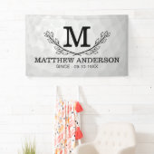 Aangepaste Golf Ball Pattern Name Monogram Age Spandoek (Insitu)