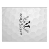 Aangepaste Golf Ball Pattern Name Monogram Age Tafelkleed (Voorkant (Horizontaal))