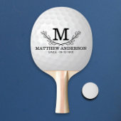 Aangepaste Golf Ball Pattern Name Monogram Age Tafeltennisbatje