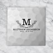 Aangepaste Golf Ball Pattern Name Monogram Age Tegeltje