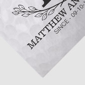 Aangepaste Golf Ball Pattern Name Monogram Age Tissuepapier (Detail)