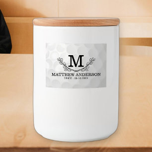 Aangepaste Golf Ball Pattern Name Monogram Age Voedselcontainer Etiket