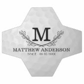 Aangepaste Golf Ball Pattern Name Monogram Age Voetbal (Enkel)
