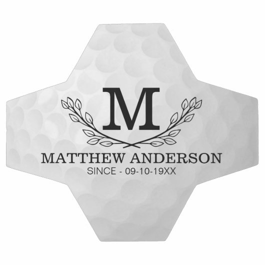 Aangepaste Golf Ball Pattern Name Monogram Age Voetbal (Enkel)