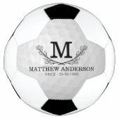 Aangepaste Golf Ball Pattern Name Monogram Age Voetbal (Voorkant)