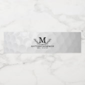 Aangepaste Golf Ball Pattern Name Monogram Age Waterfles Etiket (Enkel label)