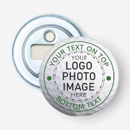 Aangepaste Golf Ball Photo Logo Custom Button Flesopener