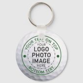 Aangepaste Golf Ball Photo Logo Custom Sleutelhanger (Voorkant)