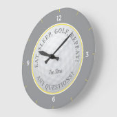 Aangepaste Golf-balsport Golfer Grafiek & Geel Grote Klok (Hoek)
