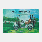 Aangepaste Golf Cart Monogram Golfen Deurmat (Voorkant)