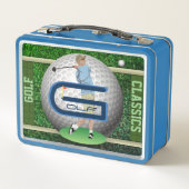 Aangepaste Golf Classics On-Field Metal Lunchbox (Achterkant)