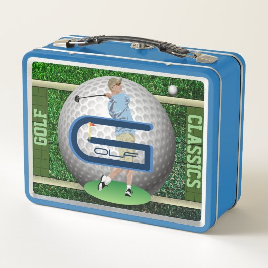 Aangepaste Golf Classics On-Field Metal Lunchbox (Achterkant)