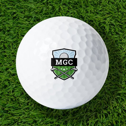 Aangepaste Golf Club Crest Monogram Golfballen