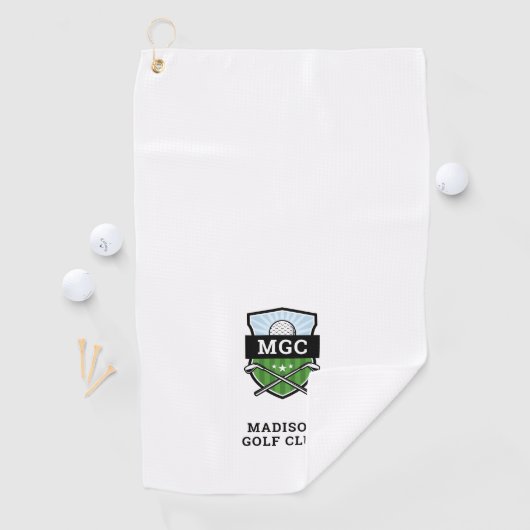 Aangepaste Golf Club Crest Monogram Golfhanddoek (Insitu)