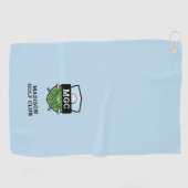 Aangepaste Golf Club Crest Monogram Golfhanddoek (Horizontaal)