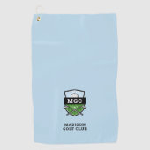 Aangepaste Golf Club Crest Monogram Golfhanddoek (Voorkant)