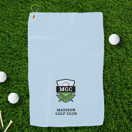 Aangepaste Golf Club Crest Monogram Golfhanddoek
