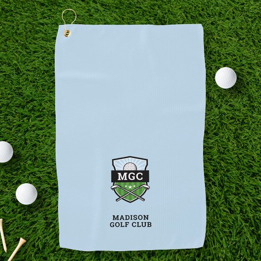 Aangepaste Golf Club Crest Monogram Golfhanddoek