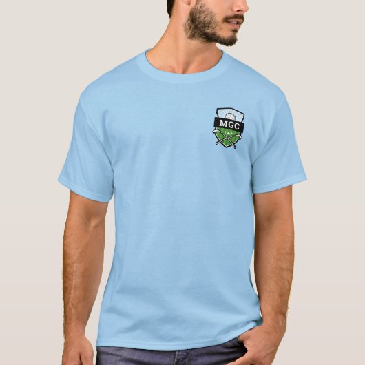 Aangepaste Golf Club Crest Monogram T-shirt (Voorkant)